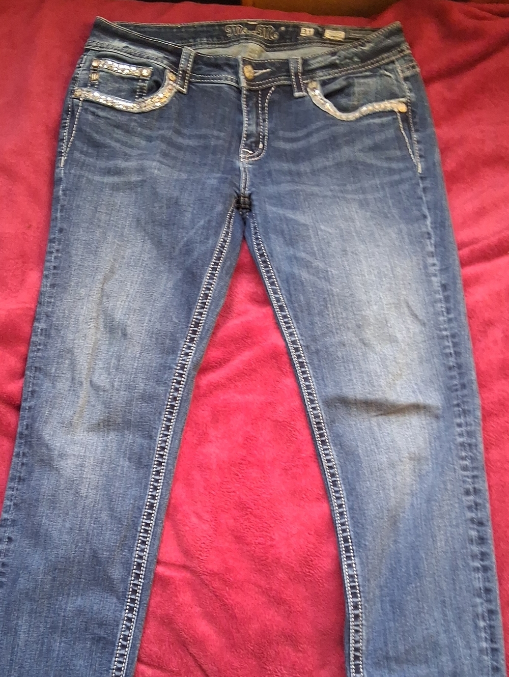 Miss Me Women's Mid Rise Skinny Jeans Size 31 x 28